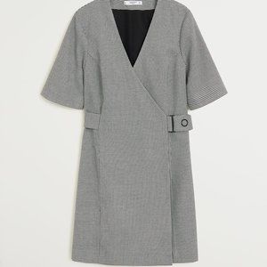 Plaid Belt Wrap Dress